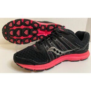 SAUCONY Women's 8.5 Grid Flex Running Shoes Black/Pink/Silver‎ Athletic Crossfit